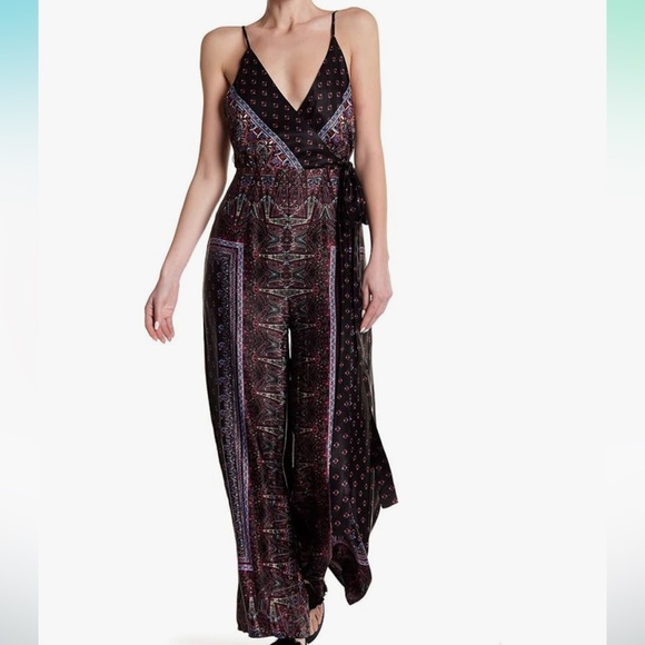 Free People Pants - Free People satin Jumpsuit size 8